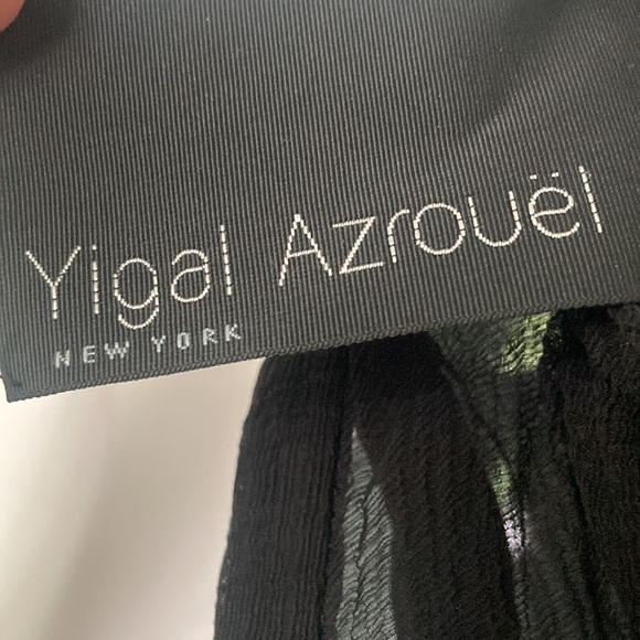 YIGAL AZROUEL black silk taffeta top size 4 - Picture 3 of 10